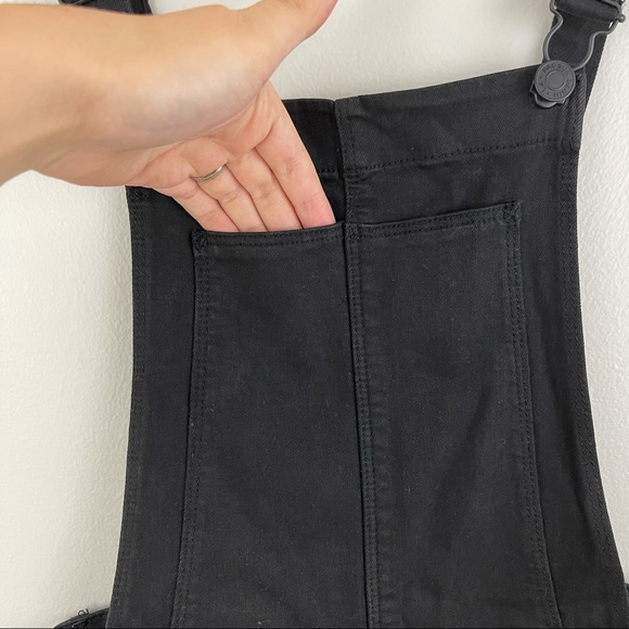 PACSUN Black Overall Jeans Sz 24 - Picture 9 of 14